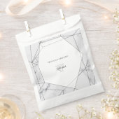 Sachets En Papier Élégant Mariage de marbre géométrique (Coupé)