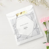 Sachets En Papier Élégant Mariage de marbre géométrique (Scellé)