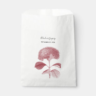 Sachets En Papier Élégant Mariage d'Hydrangée bordeaux
