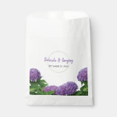 Sachets En Papier Élégant Mariage d'Hydrangée violette (Devant)