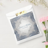 Sachets En Papier Élégant Mariage En Dentelle Sur Bleu Gradient (Scellé)