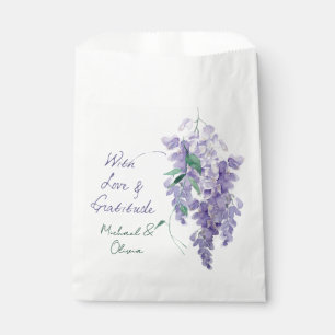 Sachets En Papier Élégant Mariage Floral Aquarelle Violet Personnali