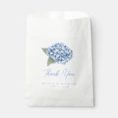 Sachets En Papier Élégant Mariage floral Blue Hydrangea (Devant)