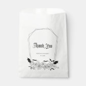 Sachets En Papier Élégant Mariage floral gothique (Devant)