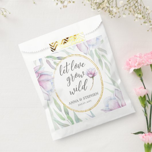 Sachets En Papier Élégant Mariage floral Magnolia (Scellé)