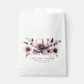 Sachets En Papier Élégant Mariage floral moderne Boho Chic rose (Devant)