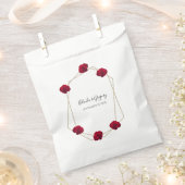 Sachets En Papier Élégant Mariage géométrique rouge rose (Coupé)