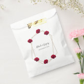 Sachets En Papier Élégant Mariage géométrique rouge rose (Scellé)