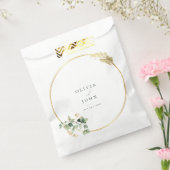 Sachets En Papier Élégant Mariage Gold Green Eucaliptus (Scellé)