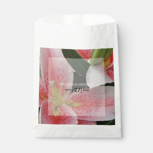 Sachets En Papier Élégant Mariage Lys Orientaux