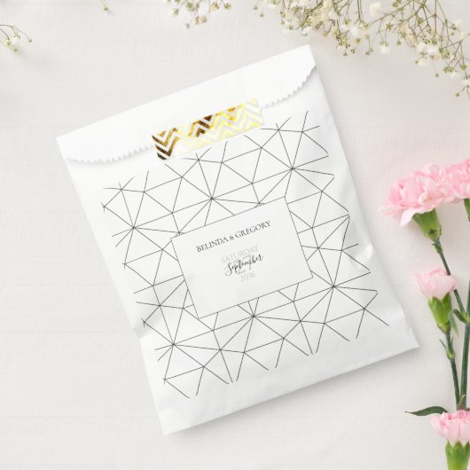 Sachets En Papier Élégant Mariage Motif géométrique (Scellé)