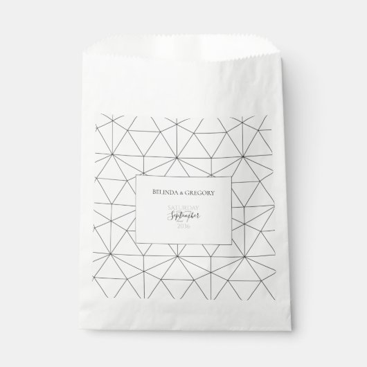 Sachets En Papier Élégant Mariage Motif géométrique (Devant)