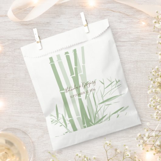 Sachets En Papier Élégant Mariage oriental en bambou (Coupé)