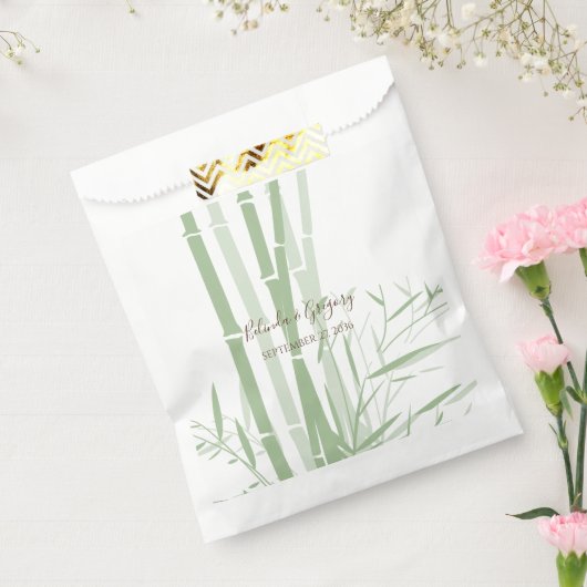 Sachets En Papier Élégant Mariage oriental en bambou (Scellé)