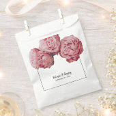 Sachets En Papier Élégant Mariage rose Roses (Coupé)