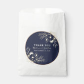 Sachets En Papier Elégant Marine Blue Wedding Favor Sac (Devant)