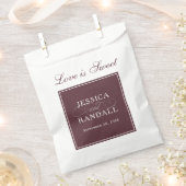 Sachets En Papier Elégant Marsala Bourgogne Red Love is Sweet (Coupé)