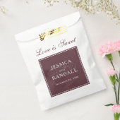 Sachets En Papier Elégant Marsala Bourgogne Red Love is Sweet (Scellé)