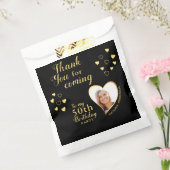 Sachets En Papier Elégant Merci de 50e anniversaire noir et or (Scellé)