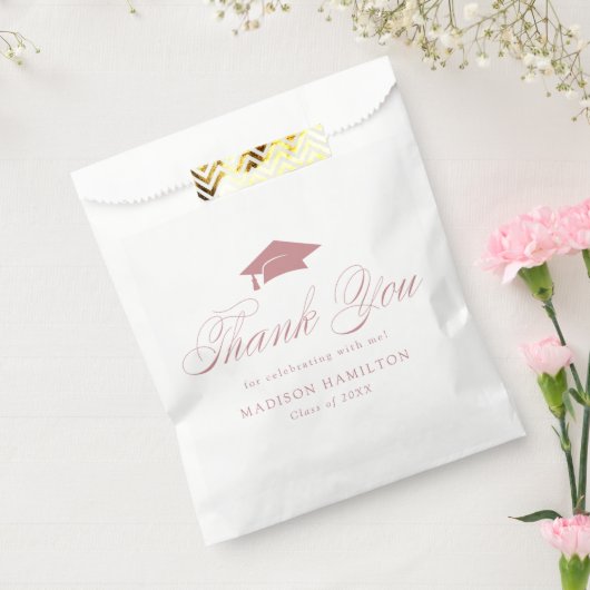 Sachets En Papier Élégant Merci de graduation en calligraphie (Scellé)