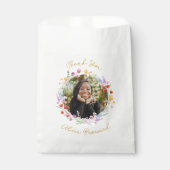 Sachets En Papier Elégant Merci floral (Devant)