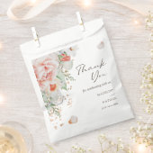 Sachets En Papier Elégant Merci floral  Mariage (Coupé)