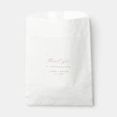 Sachets En Papier Elégant Merci Gold Script mariage Favor sac (Devant)