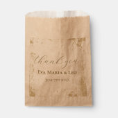 Sachets En Papier Elégant Merci Mariage Grunge (Devant)