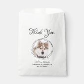 Sachets En Papier Élégant Merci photo animal de compagnie chien trai (Devant)