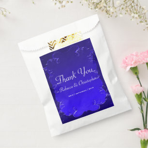 Sachets En Papier Elégant Merci Royal Blue Mariage