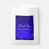 Sachets En Papier Elégant Merci Royal Blue Mariage (Devant)