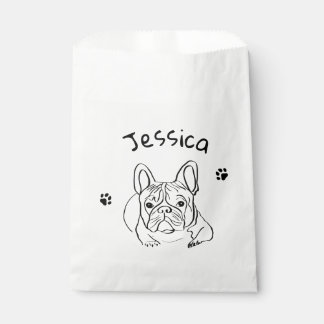 Sachets En Papier Élégant minimaliste Bulldog