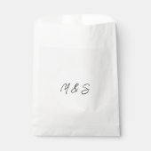 Sachets En Papier Élégant minimaliste noir et Lilac (Devant)