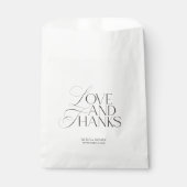 Sachets En Papier Elegant Modern Black & White Wedding Welcome (Devant)