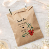 Sachets En Papier Elegant Modern Floral Wedding Thank You (Coupé)
