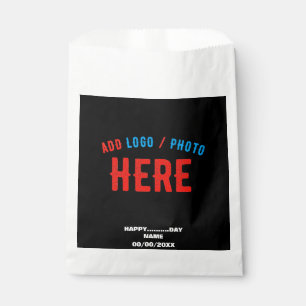 SACHETS EN PAPIER ÉLÉGANT MODERNE PERSONNALISABLE NOIR MARQUE VERIFI