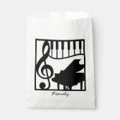 Sachets En Papier Elegant Music Piano Keyboard Clef Note Stylish (Devant)