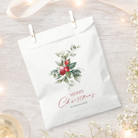 Sachets En Papier Élégant Noël Holly (Coupé)