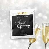 Sachets En Papier Élégant Noir Business Logo Calligraphie Merci