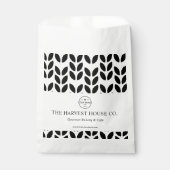 Sachets En Papier Élégant noir et blanc Grande boulangerie Motif de (Devant)