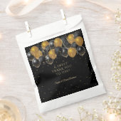Sachets En Papier Élégant or noir Balloons Confetti Mariage (Coupé)
