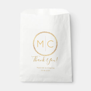 Sachets En Papier Élégant or Rustique Mariage de feuille de courge m