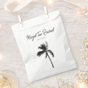 Sachets En Papier Élégant Palm Tree Mazel Tov Bat mitzvah Favoriser
