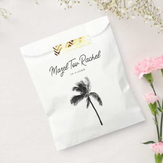 Sachets En Papier Élégant Palm Tree Mazel Tov Bat mitzvah Favoriser (Scellé)