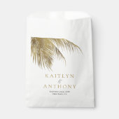 Sachets En Papier Elégant Palm Tree Plage Tropical Mariage (Devant)