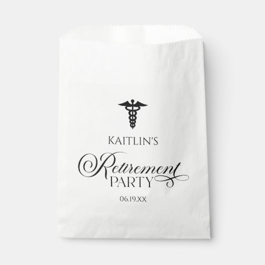Sachets En Papier Élégant parti de retraite Caduceus Médicale (Devant)