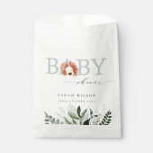Sachets En Papier Élégant Pastel Cute Boho Lion Foliage Baby shower (Devant)