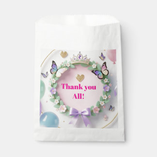 Sachets En Papier Elegant Pastel Quinceañera Favor Bags with balloon