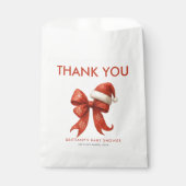 Sachets En Papier Élégant Père Noël Baby shower Red Bow Noël (Devant)