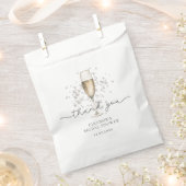 Sachets En Papier Elegant Perles & Prosecco Fête des mariées Merci (Coupé)